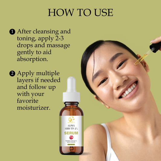 Alpha Arbutin Serum for Dark Spots, Pigmentation & Skin Brightening | Hydrating & Even Skin Tone Face Serum | Suitable for All Skin Types – 30ml
