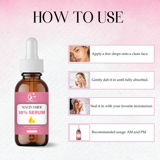 Niacinamide Face Serum for Acne Marks, Dark Spots & Oil Control | Skin Brightening & Pore Minimizing Serum | For Men & Women – 30ml