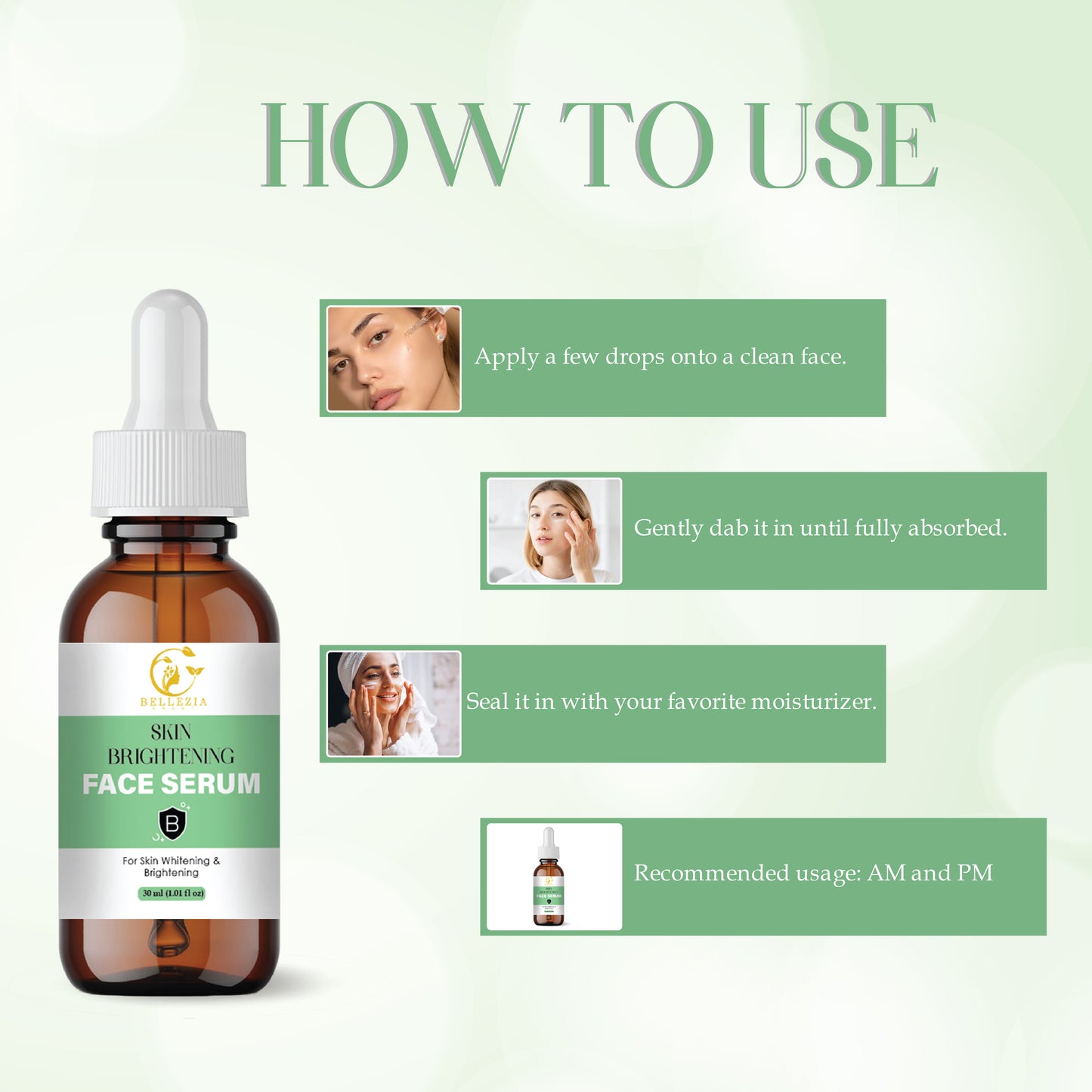 Skin Brightening Face Serum with Vitamin C, Niacinamide & Hyaluronic Acid | Dark Spot Removal, Even Skin Tone & Radiant Glow | Lightweight, Non-Greasy, For Men & Women