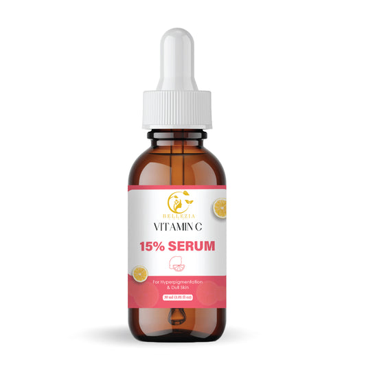 15% Vitamin Face Serum with Hyaluronic Acid & Antioxidants | Skin Brightening, Anti-Aging & Dark Spot Reduction | Hydrating Facial Serum for Glowing, Even-Toned Skin